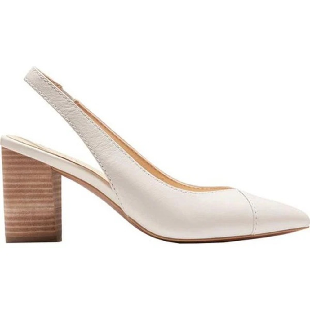 Elegant White Slingback Heels